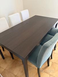 Tavolo allungabile IKEA con sedie e fodere