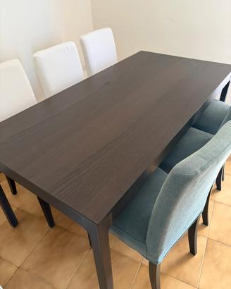 Tavolo allungabile IKEA con sedie e fodere
