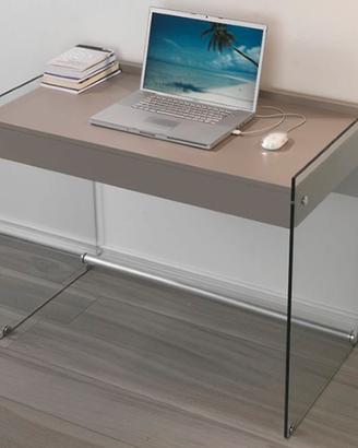 Scrivania Moderna In legno e vetro -come nuova-
