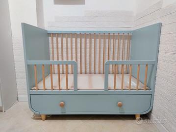 Lettino azzurro 60x120 cm (+ materasso)