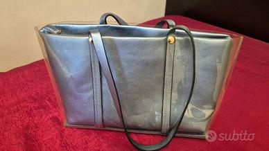 Borsa le NAIDI, color azzurro metallizzato