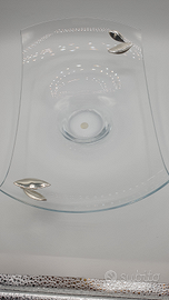 Centrotavola cristallo argento