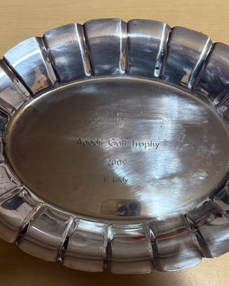 Vassoio Trofeo Golf Agadir  Silver Plate Sheffield