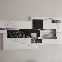 Quadro astratto composizione 4 pezzi