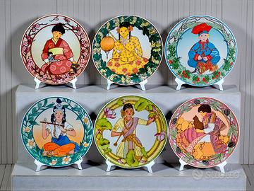 6 Piatti Villeroy Boch UNICEF Bambini del Mondo