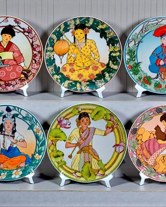 6 Piatti Villeroy Boch UNICEF Bambini del Mondo