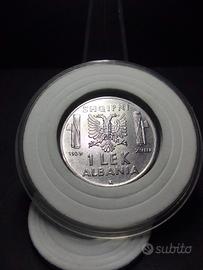 1 LEK del 1939 del  ( Regno d'Italia e Albania) ma