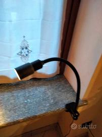 Lampada da tavolo vintage con clip