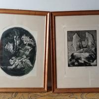 Coppia di stampe d’arte anni 70