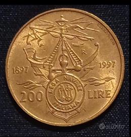 Moneta da 200 lire del 1997 Lega Navale Italiana 