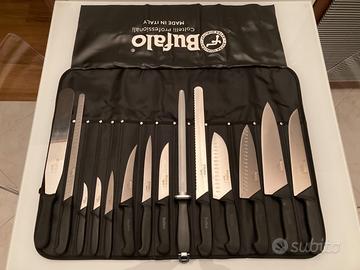 Set 14 coltelli professionali Bufalo con fodero