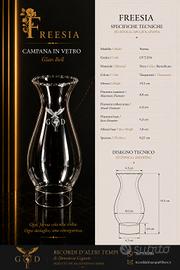 Campana Vetro Lume Petrolio Lampada Antica Ricambi
