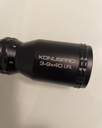 Konus pro 550 3-9x40 reticolo illuminato  2 colori