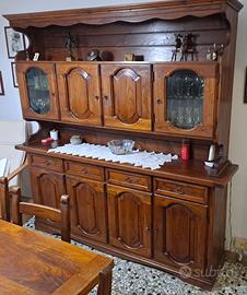 Sala da pranzo in noce massello completa