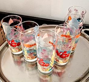 6 BICCHIERI NEMO ANNO 2000 MAI USATI