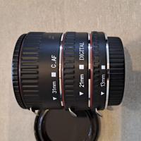 Set 3 tubi di estensioni macro: 13mm - 21mm - 31mm