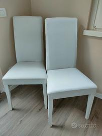2 sedie bianche ecopelle