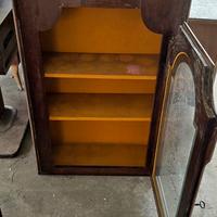 Vetrinetta in legno massello, stile arte povera