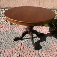 TAVOLO ROTONDO IN LEGNO NOCE TAMBUEATO ARREDO casa