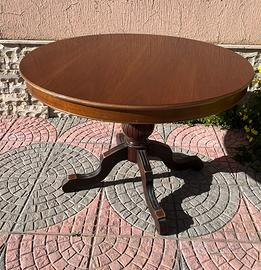 TAVOLO ROTONDO IN LEGNO NOCE TAMBUEATO ARREDO casa