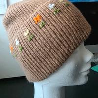 Berretto in Cashmere e Angora - Ricamato a Mano 