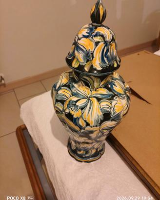 Vaso ceramica Tasca Nove orchidee 