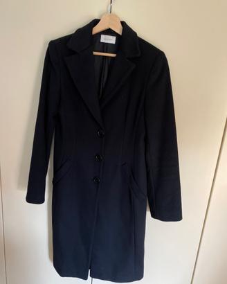 Cappotto nero Caractère collo sportivo tg. 40