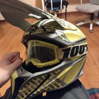 casco airoh helmet da enduro + maschera 100% 