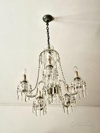 Lampadario in vetro cristallo