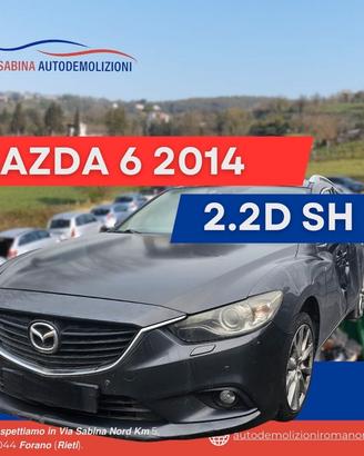 Mazda 6 2014 ricambi usati vettura rottamata