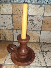candelabro in legno vintage 