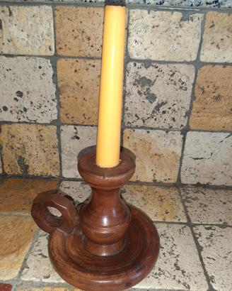 candelabro in legno vintage 