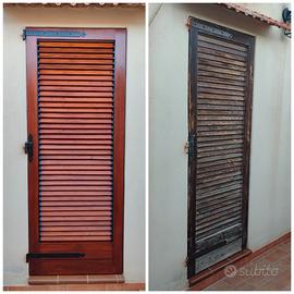 Restauro Persiane, Portafinestra e mobili vari.