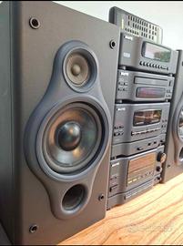 Stereo Sanyo DCT55 Mini HiFi System made in JAPAN