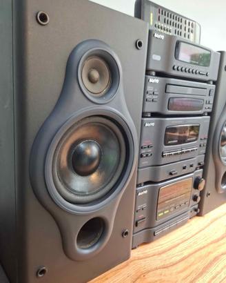Stereo Sanyo DCT55 Mini HiFi System made in JAPAN