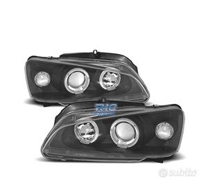 FARI PER PEUGEOT 106 96-05 ANGEL EYES FONDO NERO