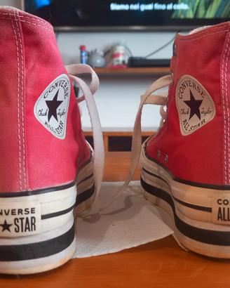 Converse All Star Rosse numero 37