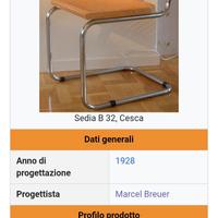 SEDIE 2  CESCA MARCEL BREUER 