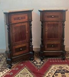 Coppia di comodini antichi siciliani fine 800 