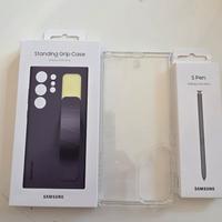 accessori originali s24ultra e cover trasparente 