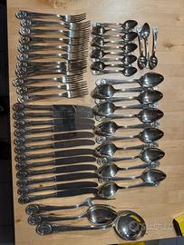 Servizio posate completo placcato argento 800