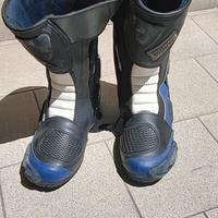 Tuta moto pelle divisibile M TECH+stivali moto.