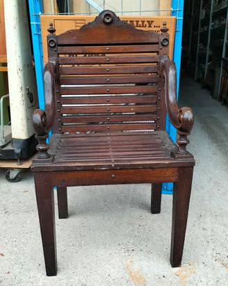 Sedia trono in legno