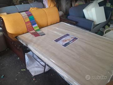 Divano legno rustico letto a scelta