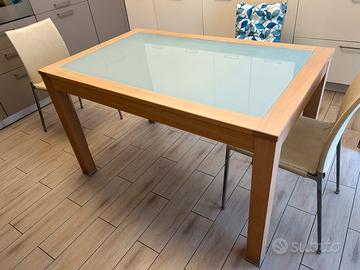 Tavolo moderno rovere sbiancato