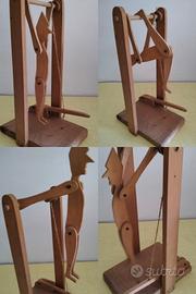 Gioco artigianale in legno pinocchio anni 90