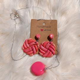 NUOVO Set di gioielli Macaron Rosa 