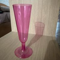 Bicchiere flute plastica rosa