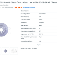 Disco freno Mercedes Benz