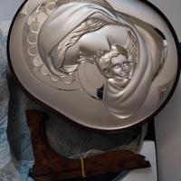 Argento 2,5 kg Grande Madonna con bambino 